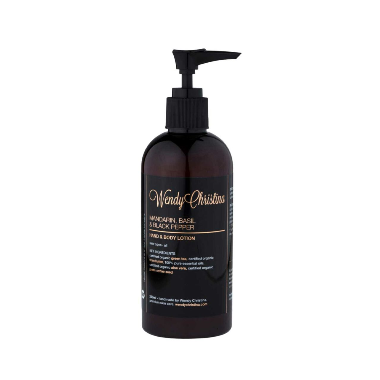 Mandarin Basil & Black Pepper Body Lotion Australian Skincare Collective