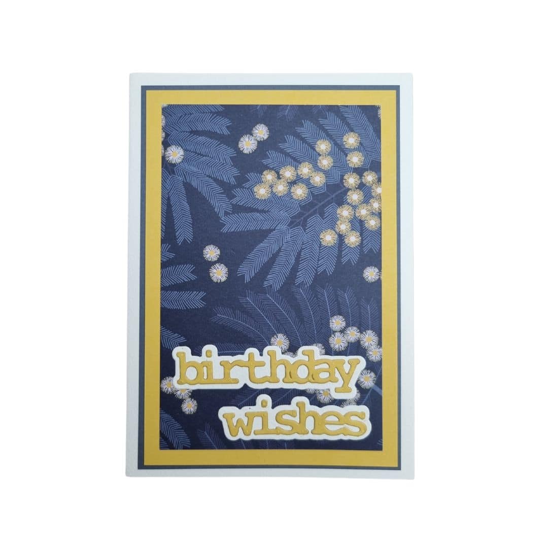 Handmade Cards By Us - Blue Birthday Botanical