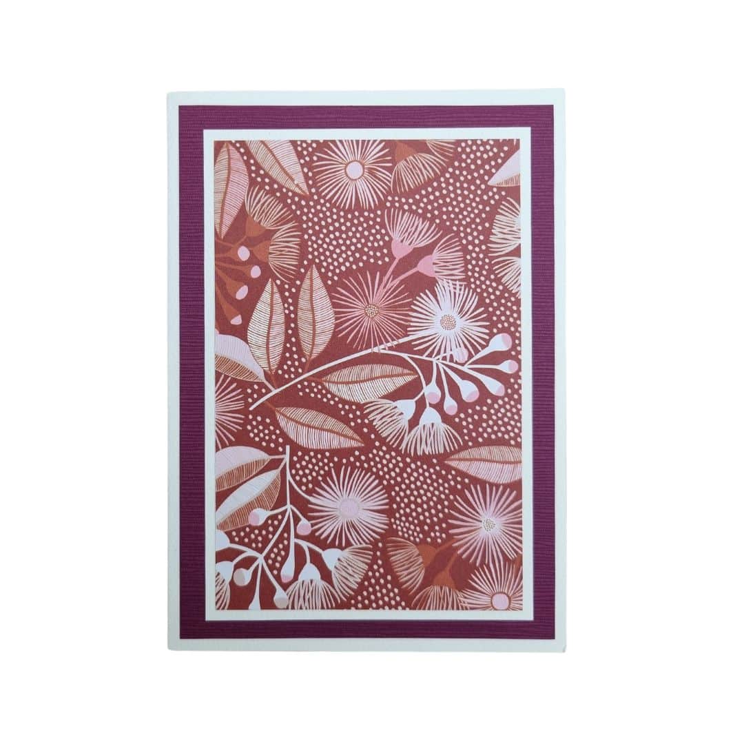 Handmade Cards By Us - Maroon Botanical